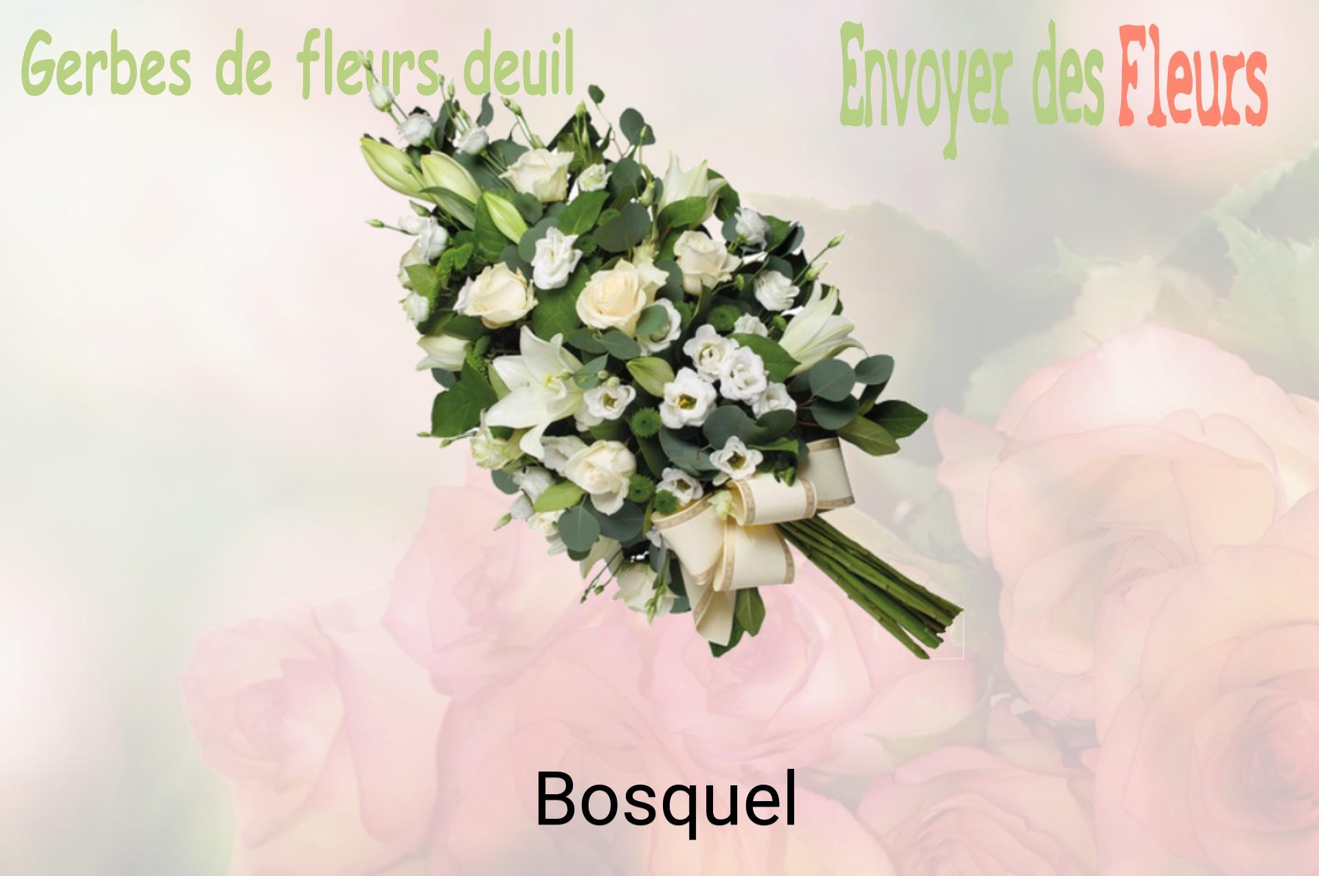 Gerbe de fleurs de deuil livrée à Bosquel